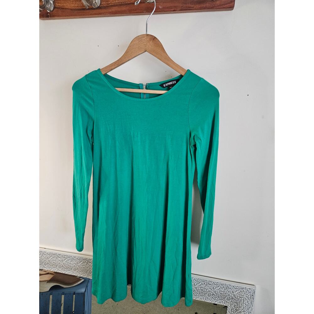 Express Kelly Green Stretch Dress – Size XS